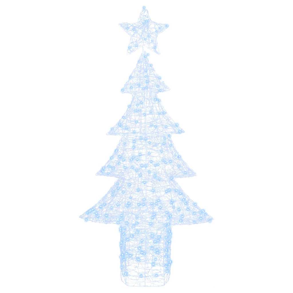 árvore de natal - pinheiro de natal com 240 leds branco frio 180 cm acrílo