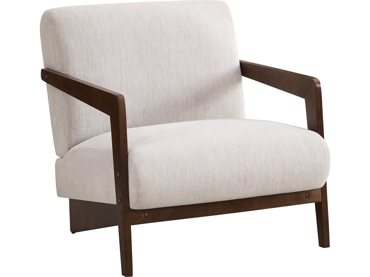 Poltrona escandinava de madeira «lena» - 71 x 80 x 74 cm - bege