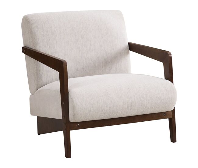 Poltrona escandinava de madeira «lena» - 71 x 80 x 74 cm - bege