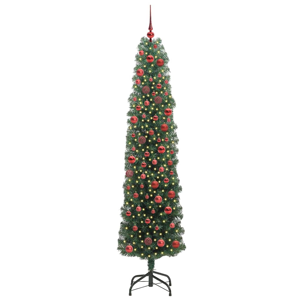 árvore de natal - pinheiro de natal artificial verde 180 cm pvc e aço e plástico