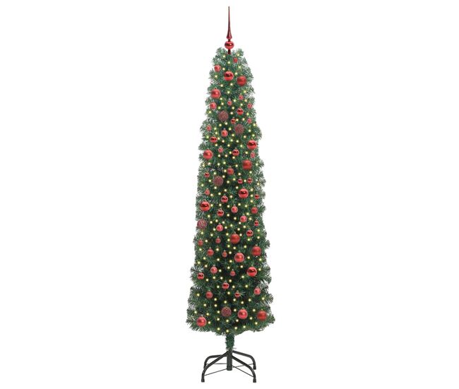 árvore de natal - pinheiro de natal artificial verde 180 cm pvc e aço e plástico