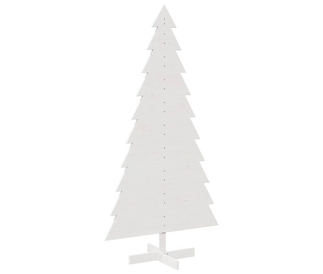 árvore natal - pinheiro de natal decorativa 180 cm madeira de pinho maciça branco