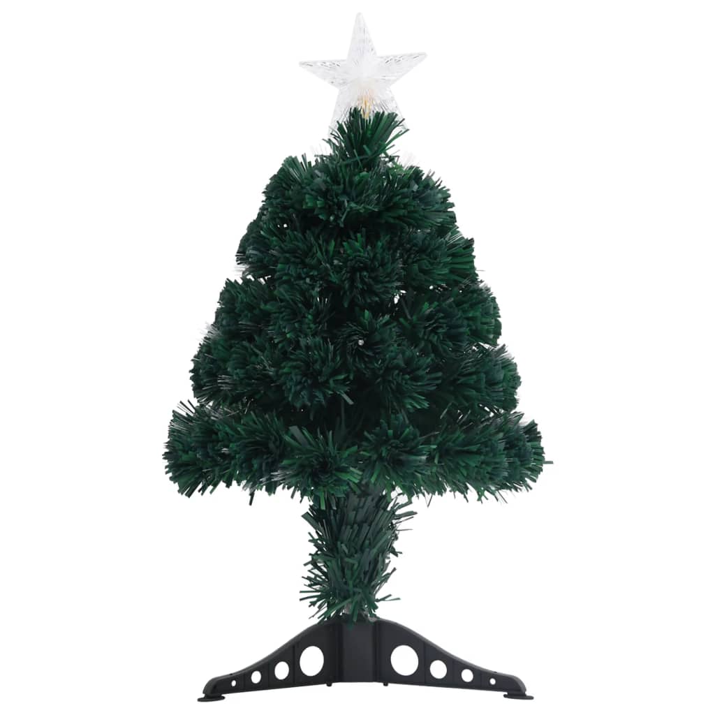 árvore de natal pré-iluminada c/ suporte 64 cm fibra ótica