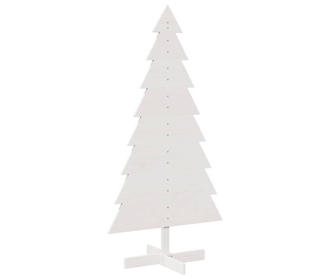 árvore de natal - pinheiro de natal decorativa 150cm madeira de pinho maciça branco
