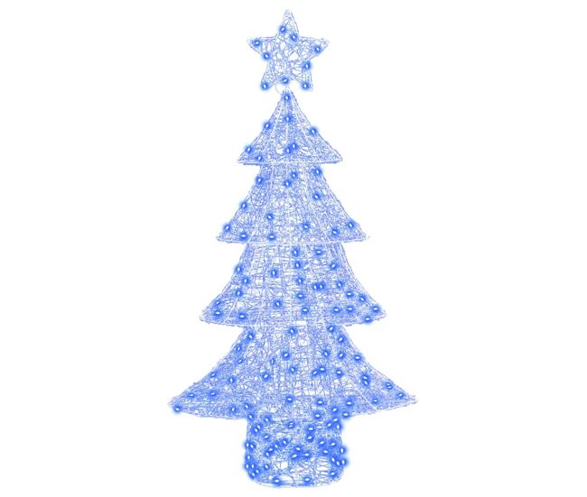 árvore de natal - pinheiro de natal com 160 leds azul 150 cm acrílo