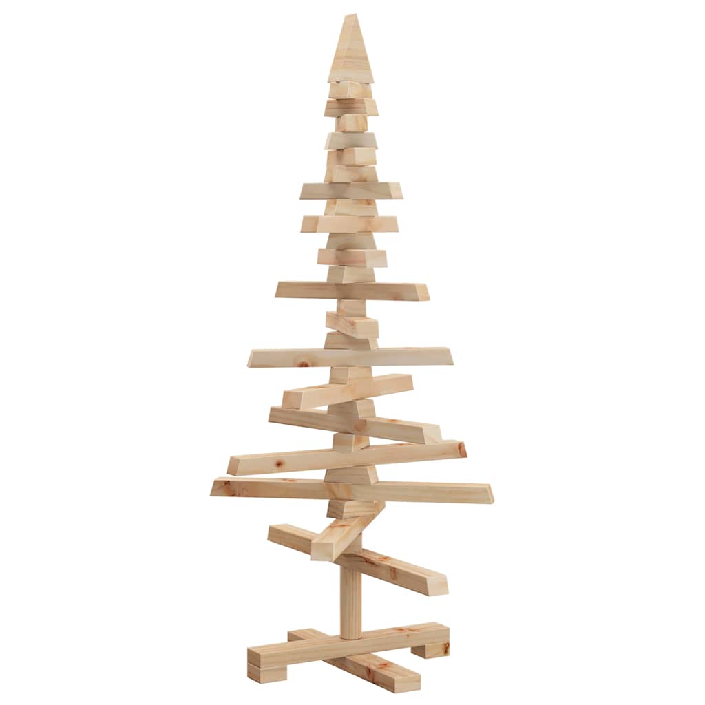 árvore de natal - pinheiro de natal decorativa 90 cm madeira de pinho maciça