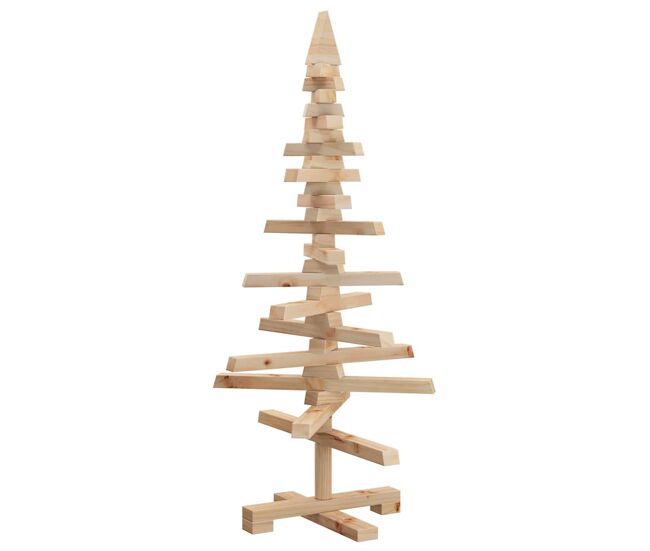 árvore de natal - pinheiro de natal decorativa 90 cm madeira de pinho maciça