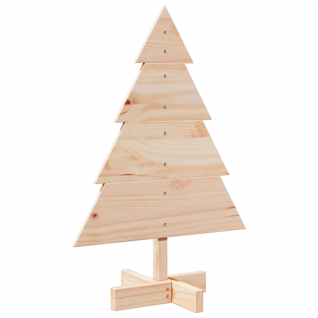 árvore de natal - pinheiro de natal em madeira decorativa 70 cm madeira maciça