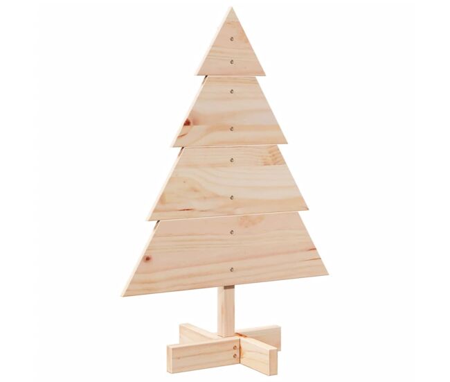 árvore de natal - pinheiro de natal em madeira decorativa 70 cm madeira maciça