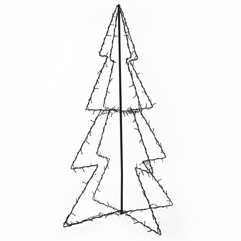 árvore de natal - pinheiro de natal em cone 160 leds 78x120 cm interior e exterior