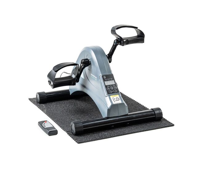 Pedalador électrique assistido para braços e pernas com tapete e controle remoto velora 3000 innovagoods