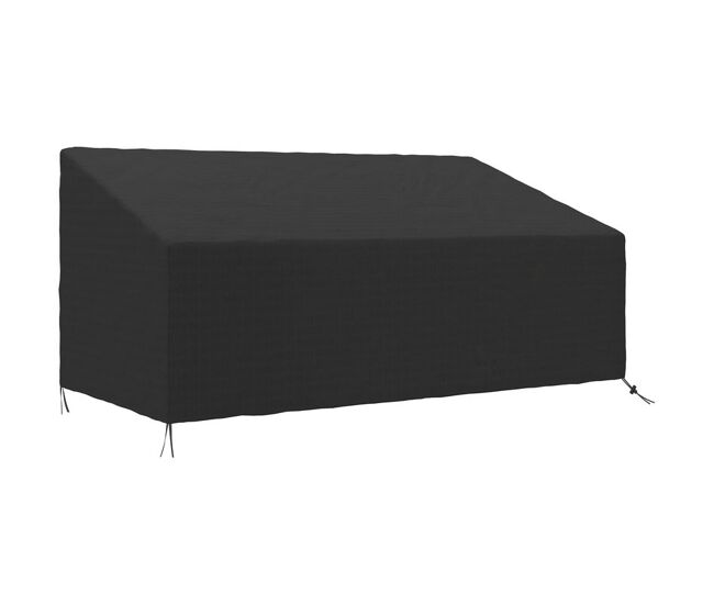 Outsunny capa protetora para móveis de jardim cobertura de móveis de tecido oxford 600d impermeável para sofás bancos 218x111x63-101 cm preto