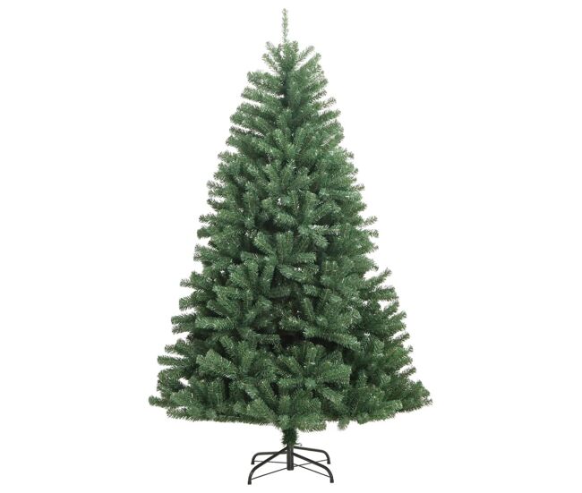 árvore de natal - pinheiro de natal artificial articulada com suporte 150 cm verde