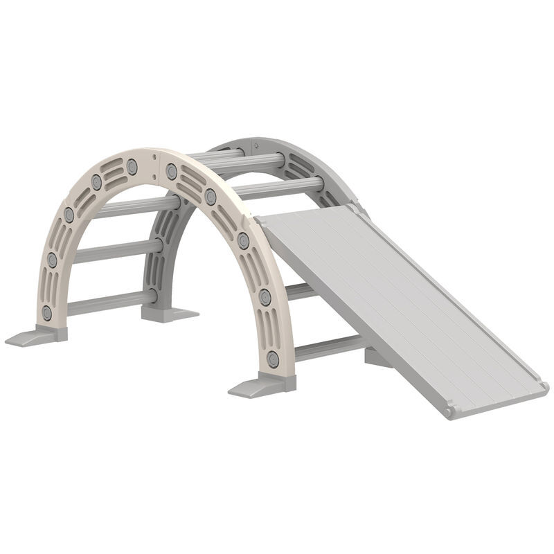 Aiyaplay brinquedo de escalada para crianças 4 em 1 com arco de escalada baloiço rampa e escorrega brinquedo de plástico para crianças de 18-48 meses