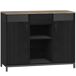 Aparador Melamina de Madeira e Metal HOMCOM Aparador Melamina de Madeira e Metal HOMCOM Preto