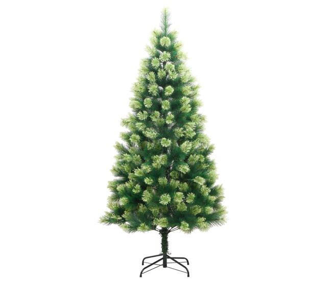 árvore de natal - pinheiro de natal artificial articulada com suporte 180 cm