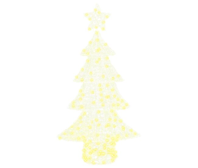 árvore de natal - pinheiro de natal com 160 leds branco quente 150 cm acrílo