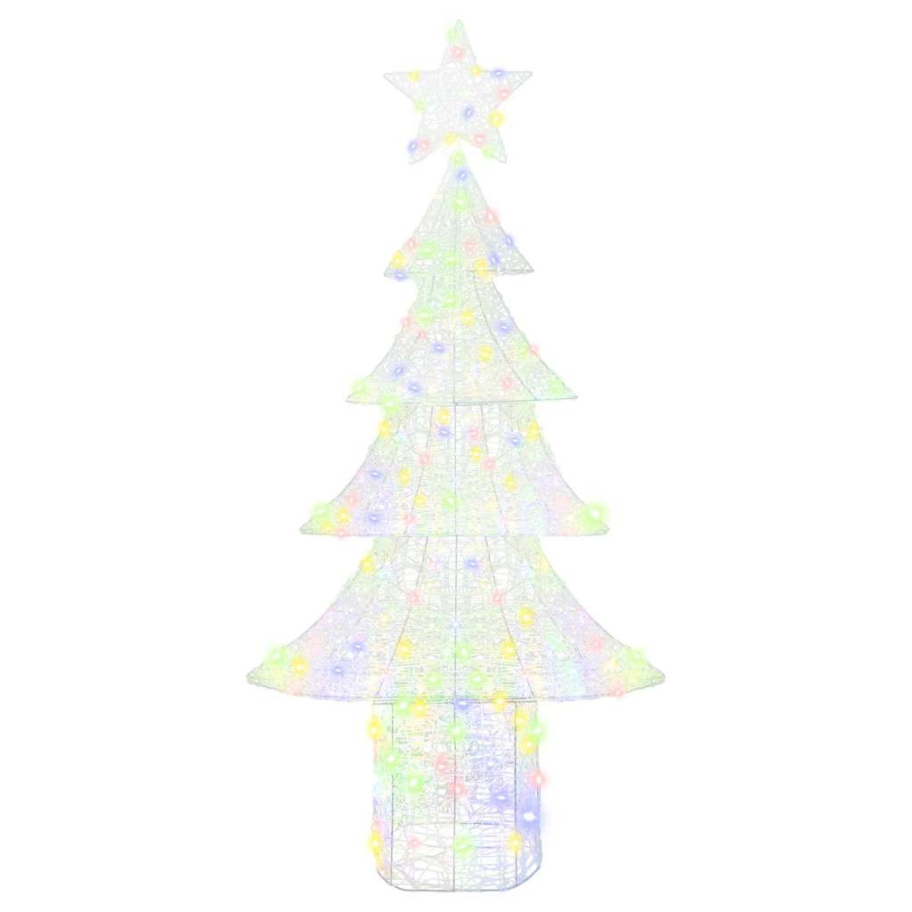 árvore de natal - pinheiro de natal com 240 leds multicolor 180 cm acrílo