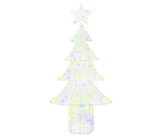árvore de natal - pinheiro de natal com 240 leds multicolor 180 cm acrílo