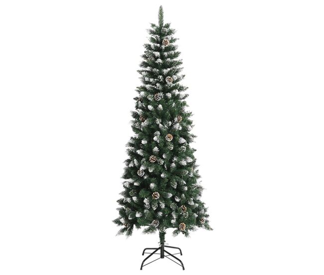 árvore de natal - pinheiro de natal artificial com suporte 240 cm pvc verde
