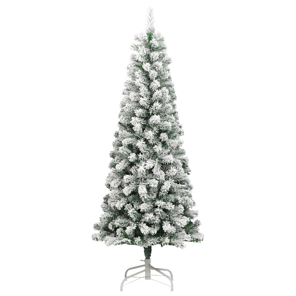 árvore de natal - pinheiro de natal artificial articulada c/ flocos de neve 180 cm