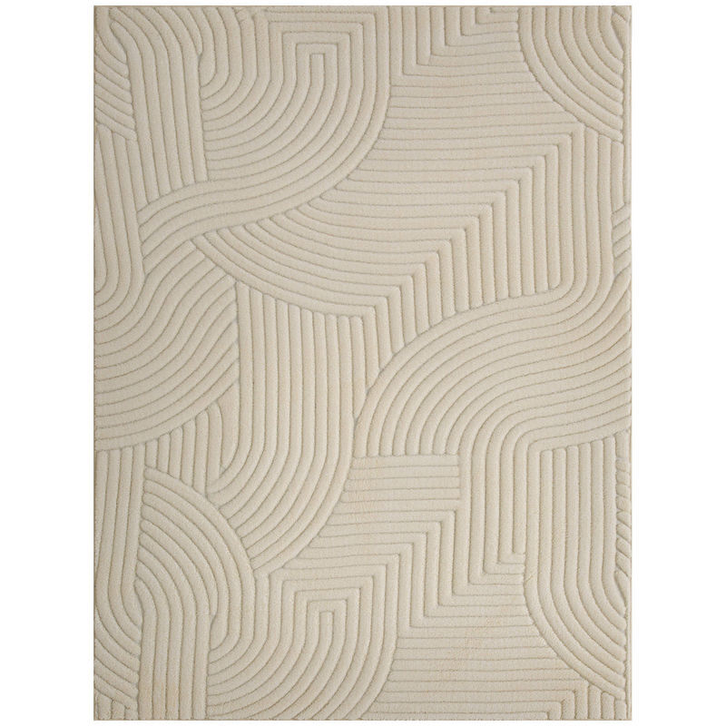 Homcom tapete sala de estar 160x120 cm tapete pelo curto estilo moderno base antiderrapante tecida à máquina tapete para sala de estar quarto sala de