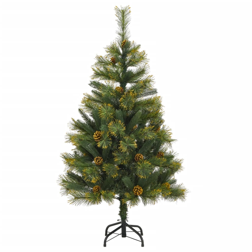 árvore de natal - pinheiro de natal artificial articulada com pinhas 150 cm