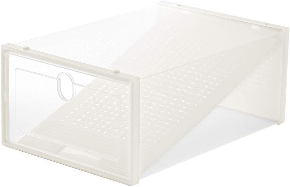 Caixas de sapatos transparentes, lote com 6 organizadores de armazenamento