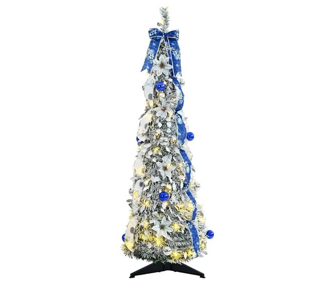 árvore de natal - pinheiro de natal artificial com 50 leds verde 120 cm pvc