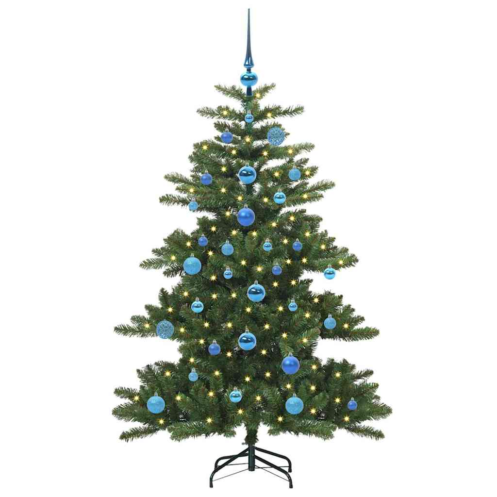 árvore de natal - pinheiro de natal articulada artificial com 150 leds 150 cm pvc