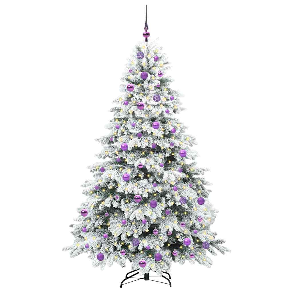 árvore de natal - pinheiro de natal artificial com 300 leds verde 180 cm pe e pvc