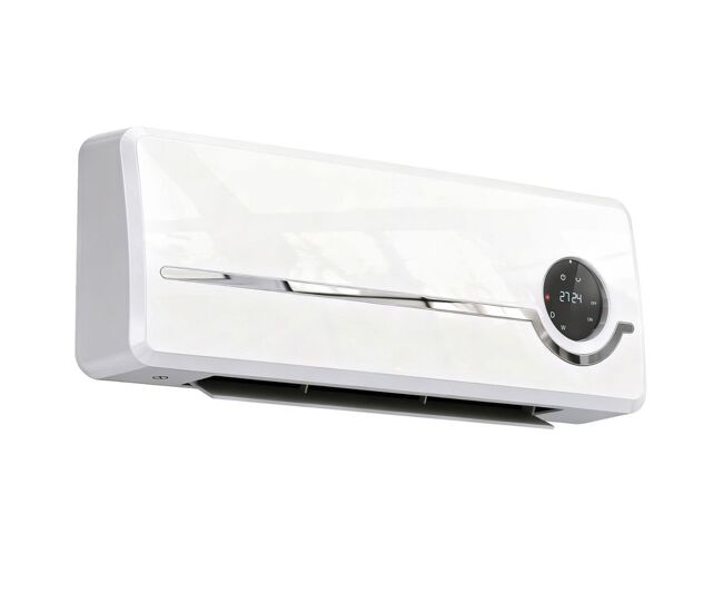Homcom aquecedor électrique de parede de baixo consumo cerâmico 2000w com 3 modos ecrã led termostato regulável temporizador 24h oscilação controlo remoto e deteção de janelas abertas
