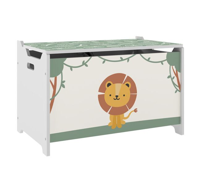 Aiyaplay baú brinquedos infantil 53 l caixa de arrumação brinquedos organizador brinquedos com tampa rebatível pistão à gaz para livros roupas 60x37x39 cm verde