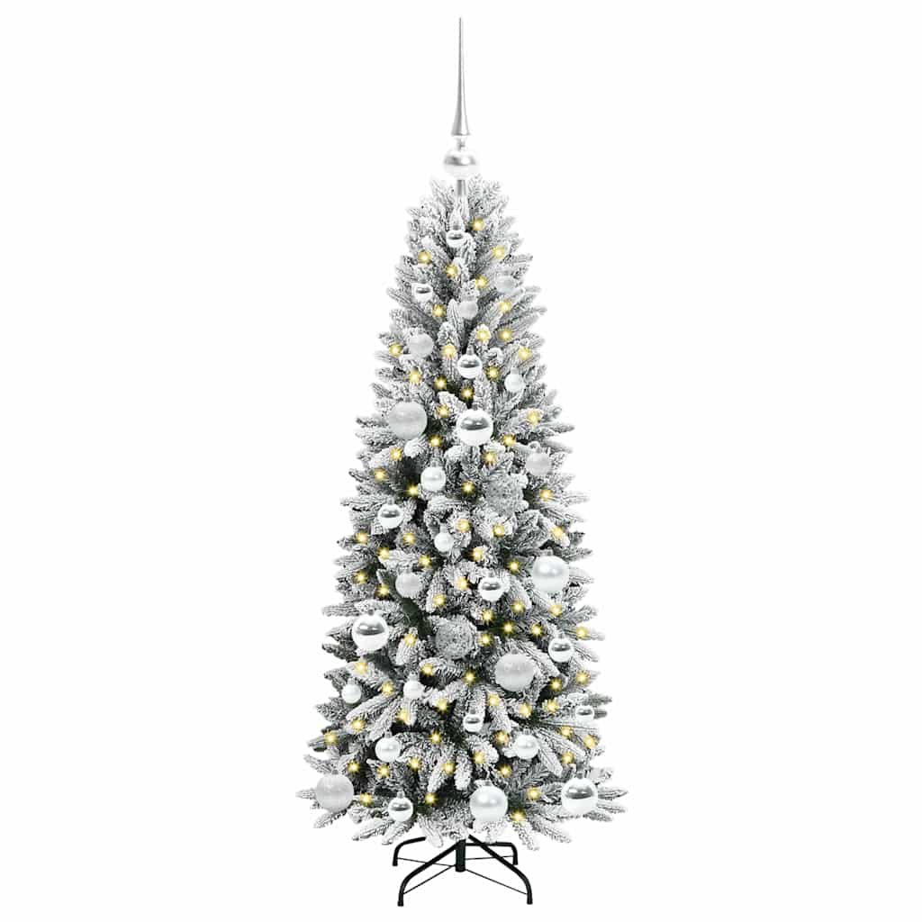 árvore de natal - pinheiro de natal artificial com 150 leds branco 53 x 53 x 120 cm