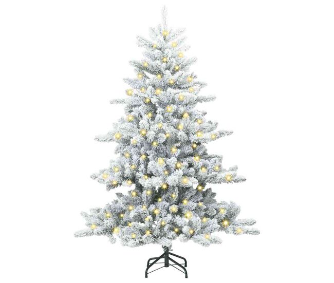árvore de natal - pinheiro de natal articulada artificial com 150 leds 150 cm pvc