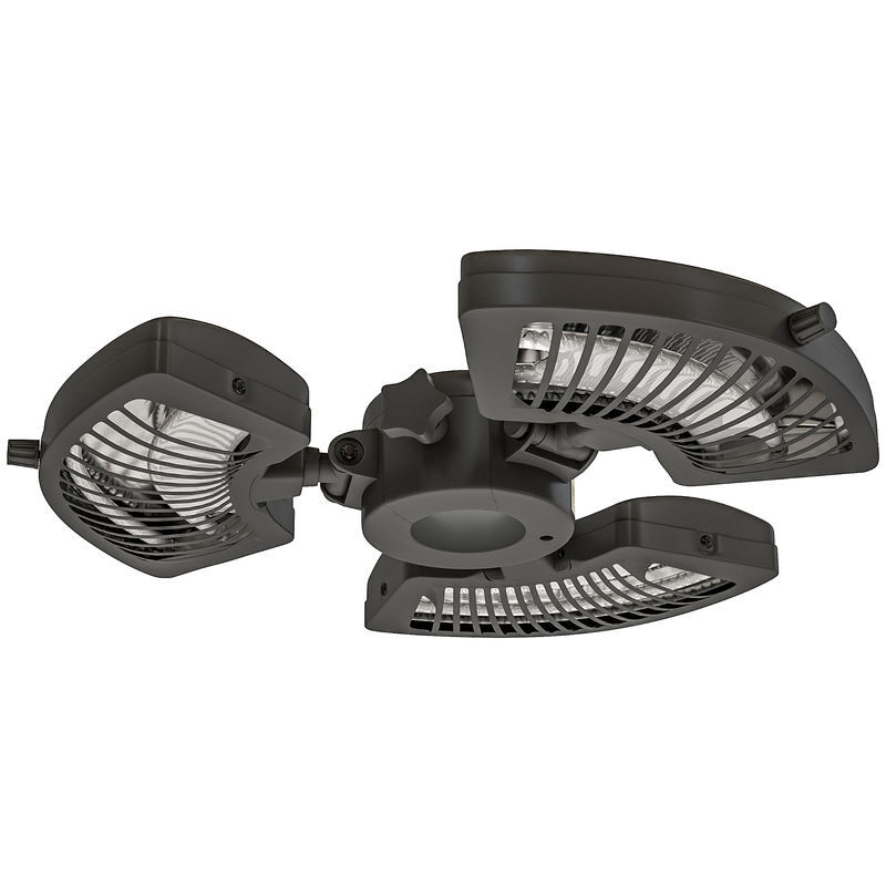 Outsunny aquecedor por infravermelhos para chapéu de sol 2400w aquecedor exterior elétrico de alumínio com 3 níveis de aquecimento proteção anti-tombo