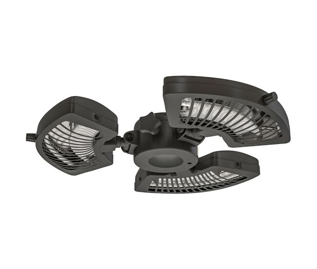 Outsunny aquecedor por infravermelhos para chapéu de sol 2400w aquecedor exterior elétrico de alumínio com 3 níveis de aquecimento proteção anti-tombo