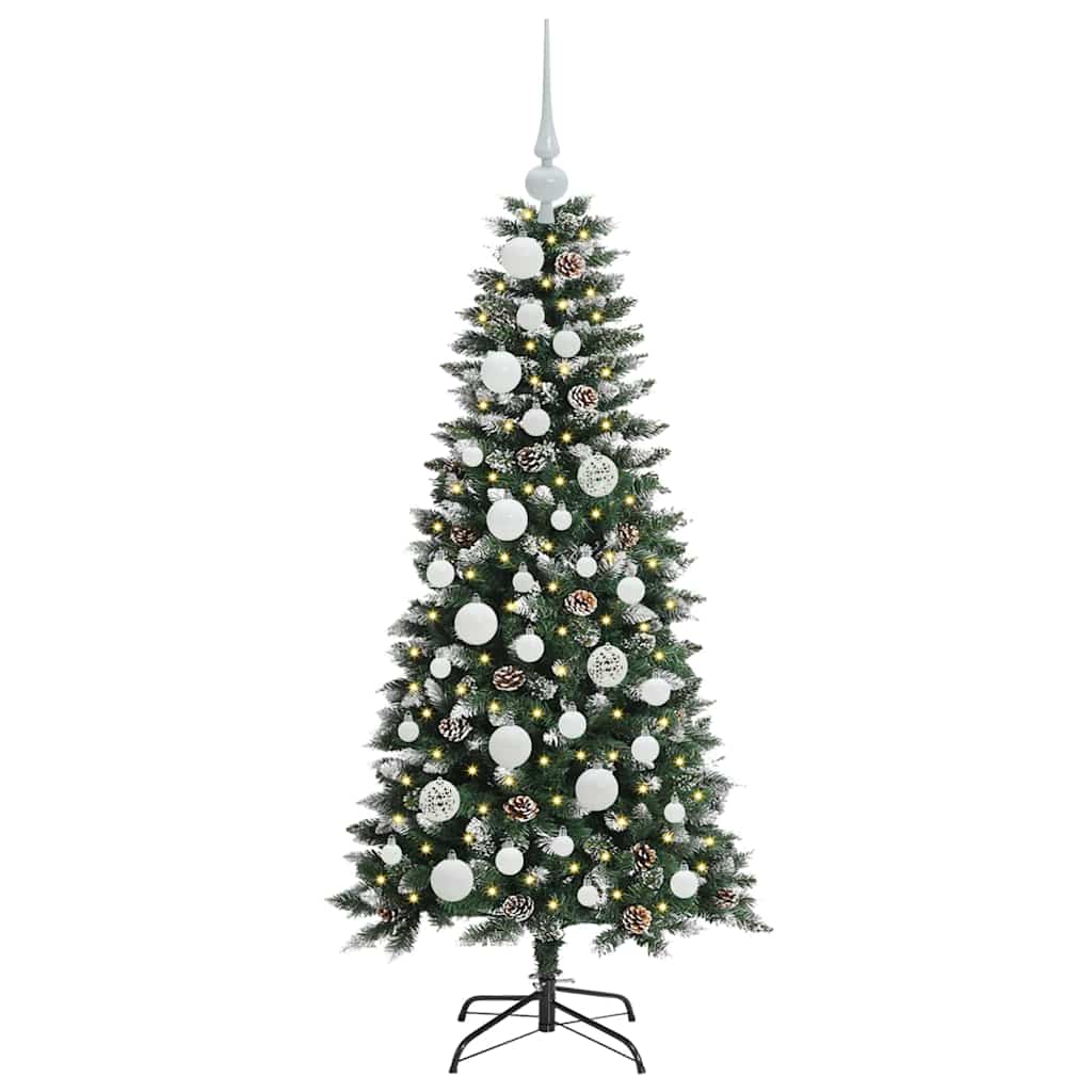 árvore de natal - pinheiro de natal artificial com 150 leds verde 55 x 55 x 120 cm