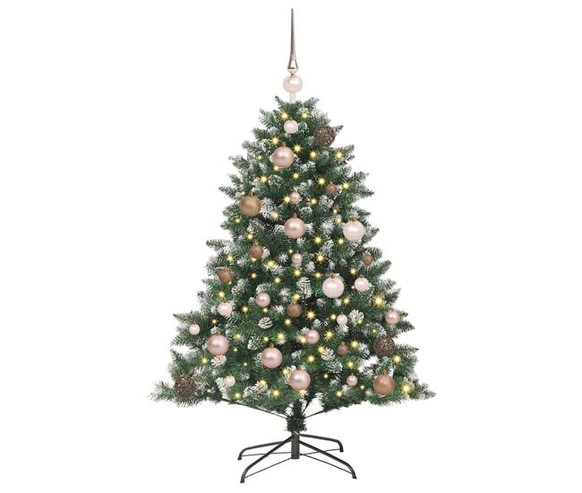 árvore de natal - pinheiro de natal artificial com 150 leds verde 85 x 85 x 120 cm