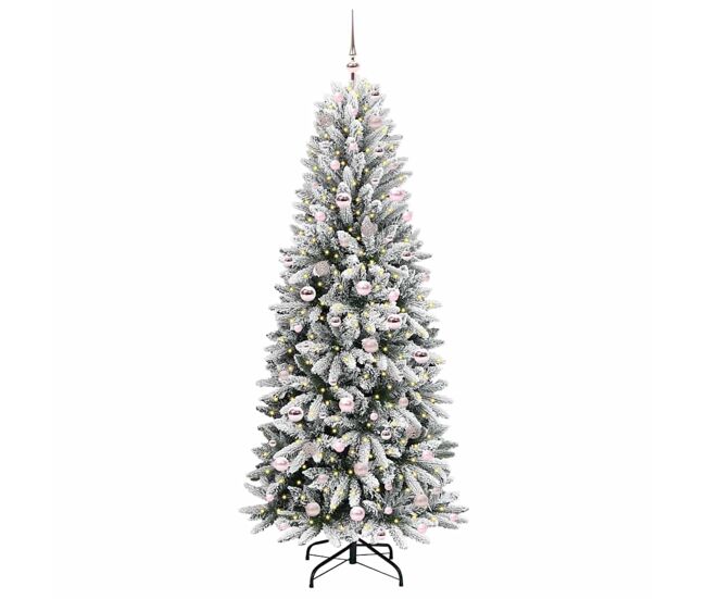 árvore de natal - pinheiro de natal artificial com 300 leds branco 78 x 78 x 210 cm