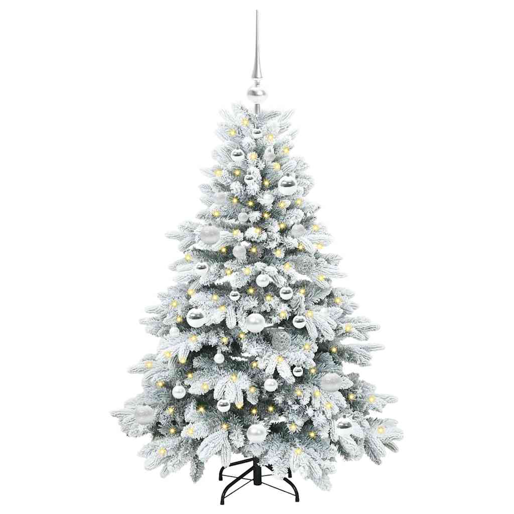 árvore de natal - pinheiro de natal artificial com 150 leds verde 120 cm pe e pvc