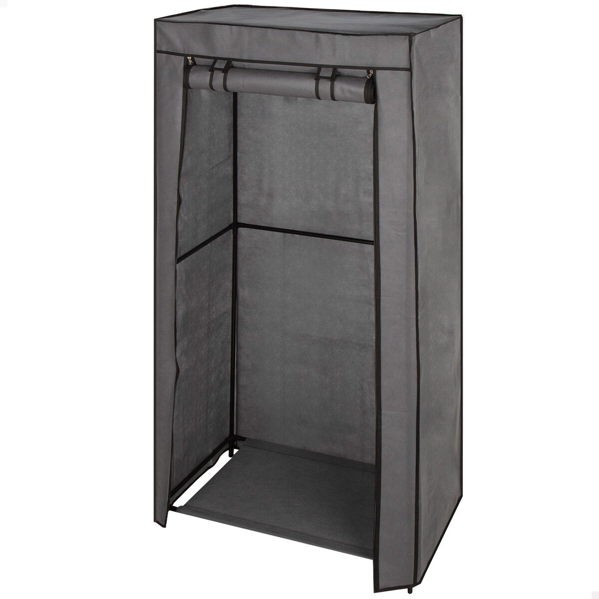 Max home roupeiro de tecido roupeiro 1 varão para cabides 70x44x148 cm cinzento