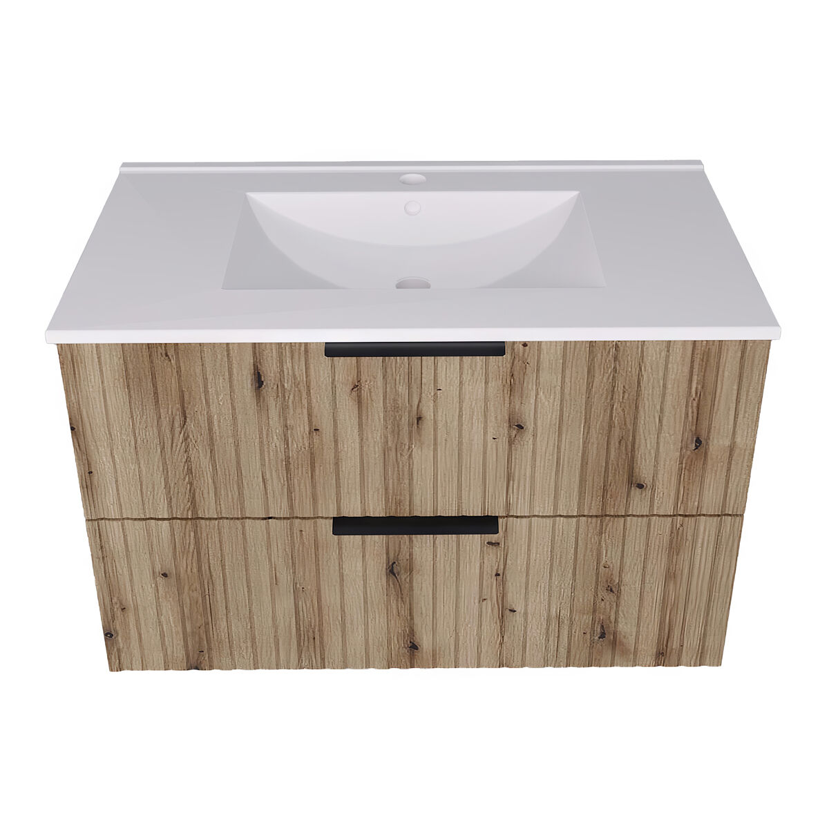 Móvel de casa de banho com lavatório Veppenssan com 2 gavetas 81