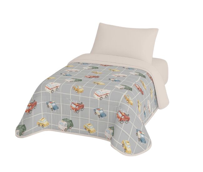 Naturals - edredom nórdico estampado cama 105 - infantil - 100% poliéster microfibra - 300g - cars