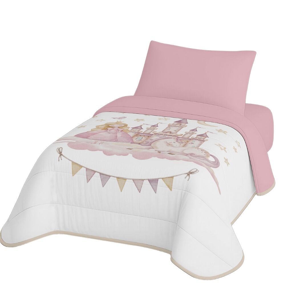 Naturals - edredom nórdico estampado cama 105 - infantil - 100% poliéster microfibra - 300g - aurora
