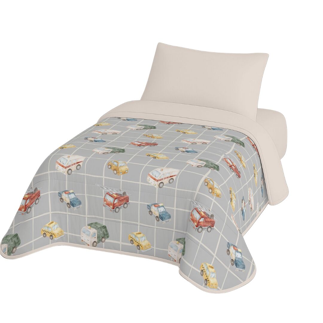 Naturals - edredom nórdico estampado cama 90 - infantil - 100% poliéster microfibra - 300g - cars