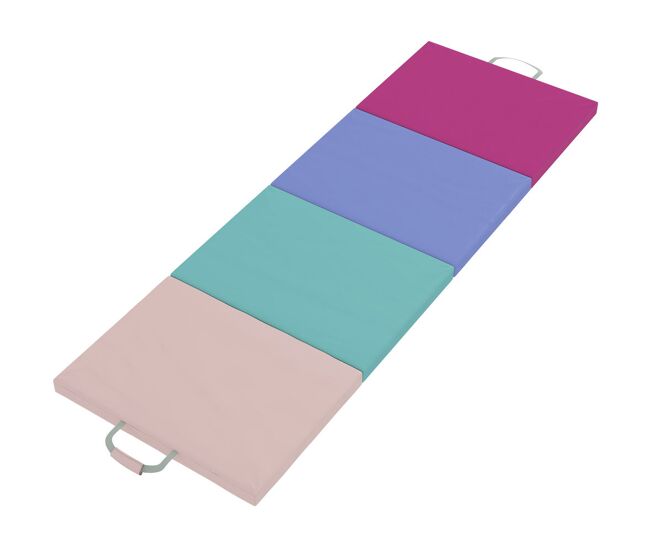 Sportnow tapete de ginástica dobrável com espessura de 5 cm tapete de exercício com pegas de transporte e bolsa tapete de ginástica para yoga aeróbica