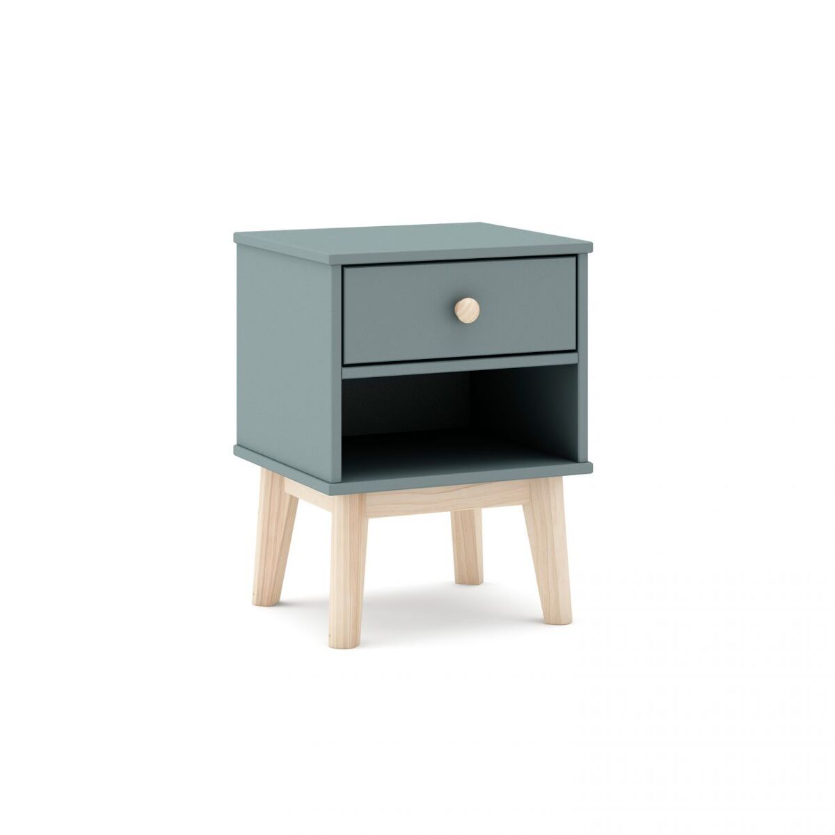 Mesa de cabeceira para jovens misty breeze verde salvia - oak 40 x 53,1 x 35 cm