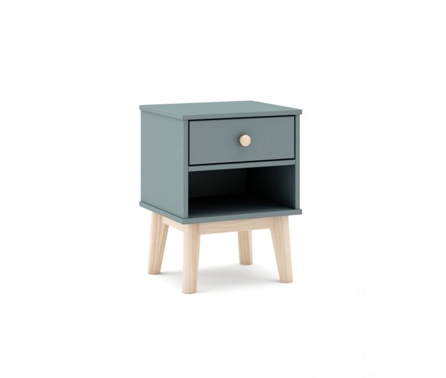 Mesa de cabeceira para jovens misty breeze verde salvia - oak 40 x 53,1 x 35 cm