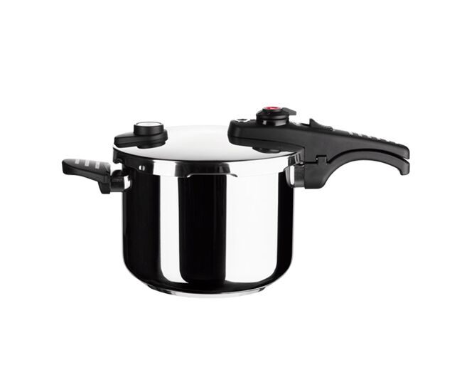 G-sola panela de pressão 6 l – aço inoxidável 18/10, tripla segurança, níveis rápido e super rápido, compatível com indução e lava-louças, inclui